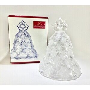 Celebrations by Mikasa Winter Dreams Collection Frosted Christmas Tree Bell 5.5"